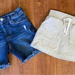 Girl’s Jean Shorts by jumping beans -Size 4/Gray Skort by wonder nation -Sz.4/5